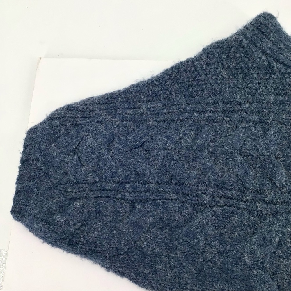 Free People Blue Short Sleeve Bat Wing Acrylic Wool Sweater Top Size Small - Picture 11 of 13